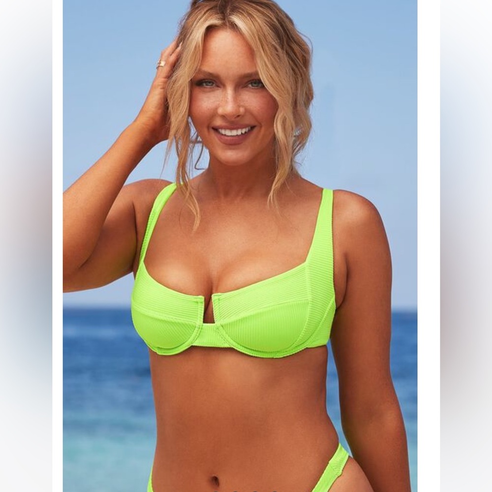 NEW 2-piece-⚡️Electric Lime⚡️ Camille Underwire Bikini Top & matching bo…